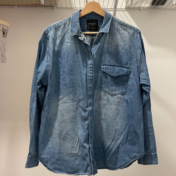 ZARA Trafaluc Denim Shirt - Size M - Picture 2 of 4